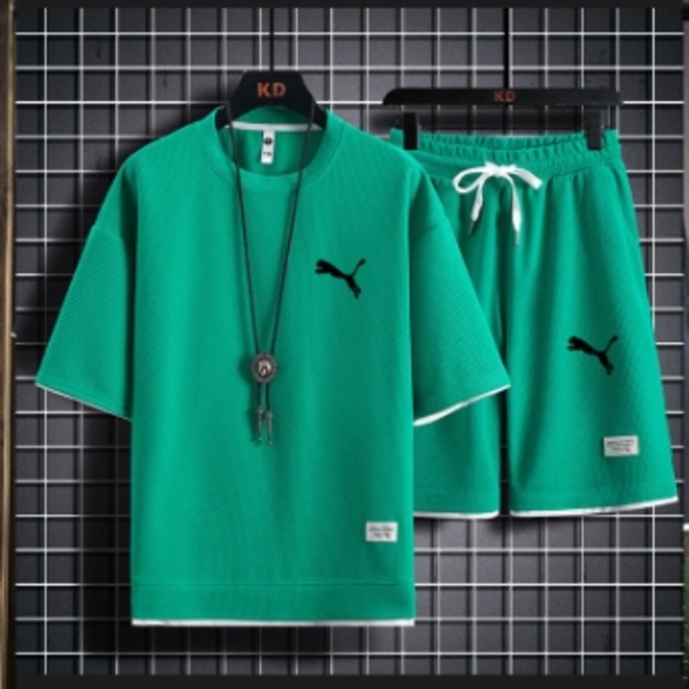 Green T-Shirt and Shorts Set